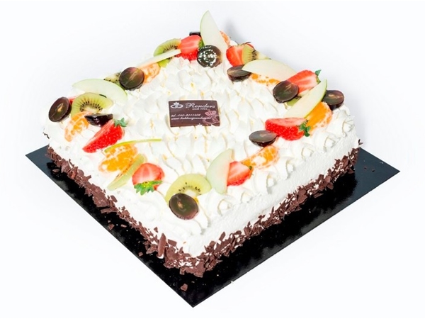 Slagroomtaart vierkant